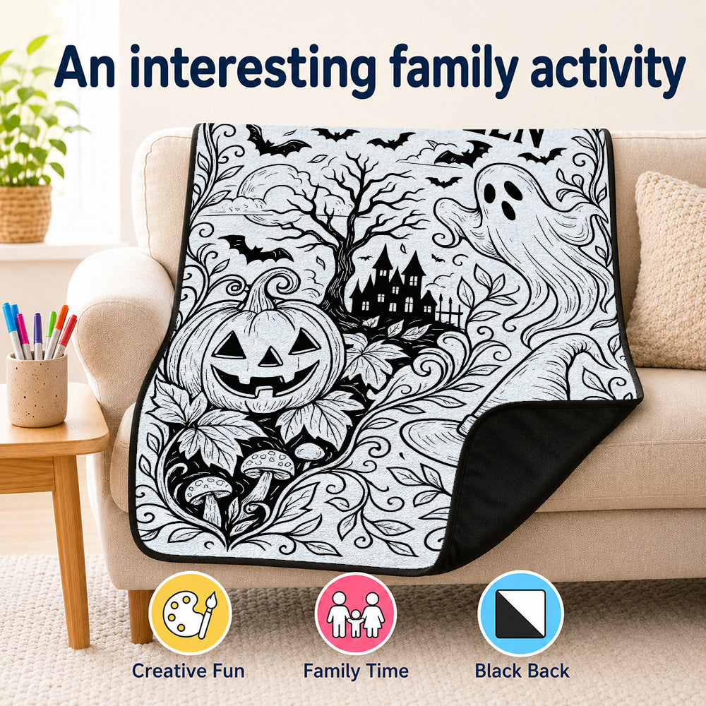 DIY Coloring Blanket Kit with Fabric Markers
