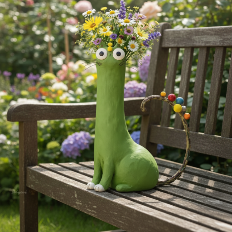 Handmade Quirky Cat-shaped Vase