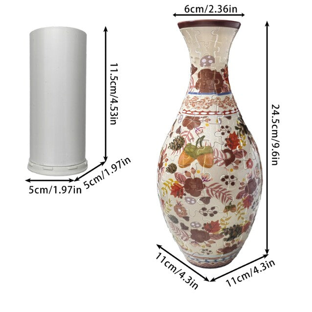 160-Piece 3D Puzzle Vase — DIY Flower Planter for Home Decoration