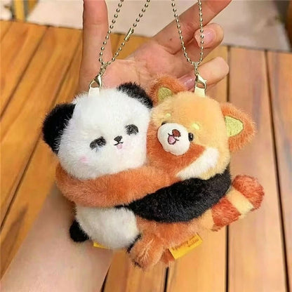 Hugging Animals Couple Keychain