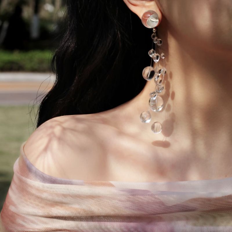 Handmade Crystal Resin Earrings