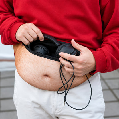 Funny Belly Bag-Realistic Big Belly Novelty Waist Bag