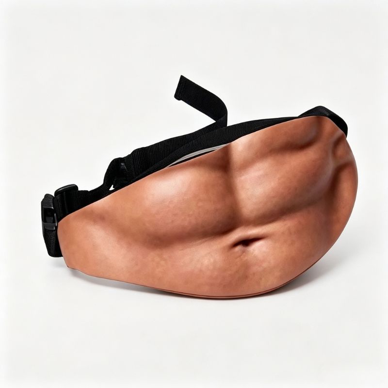Funny Belly Bag-Realistic Big Belly Novelty Waist Bag