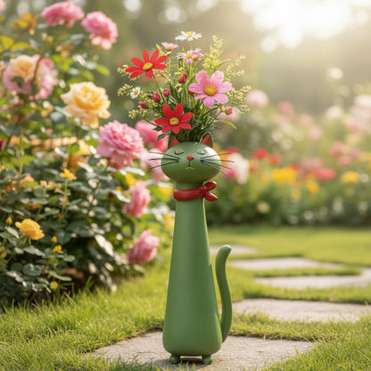 Handmade Quirky Cat-shaped Vase