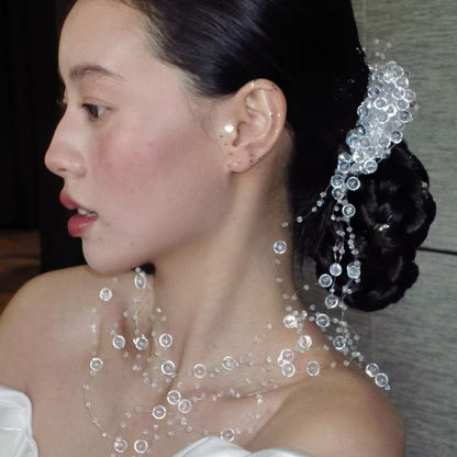 Handmade Crystal Resin Teardrop Necklace