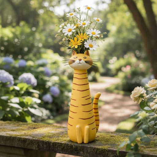 Handmade Quirky Cat-shaped Vase