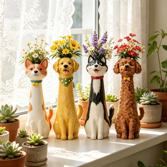 Handmade Quirky Dog-shaped Vase