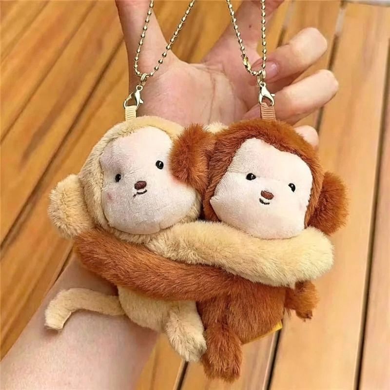 Hugging Animals Couple Keychain