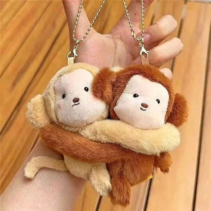 Hugging Animals Couple Keychain