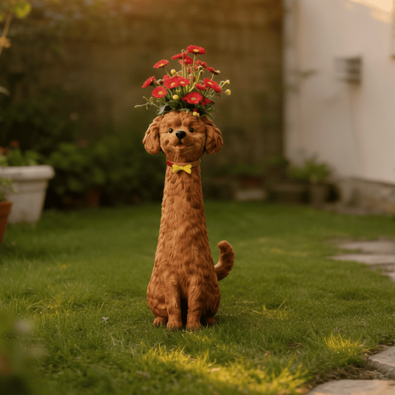 Handmade Quirky Dog-shaped Vase