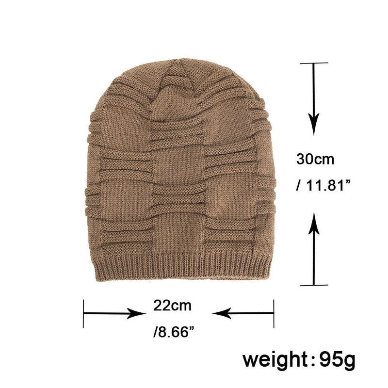 Velvet-Knit Three-Stripe Beanie