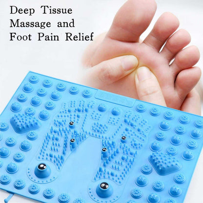 Extra-Large Acupressure Mat & Magnetic Stone Foot Therapy