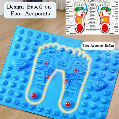 Extra-Large Acupressure Mat & Magnetic Stone Foot Therapy