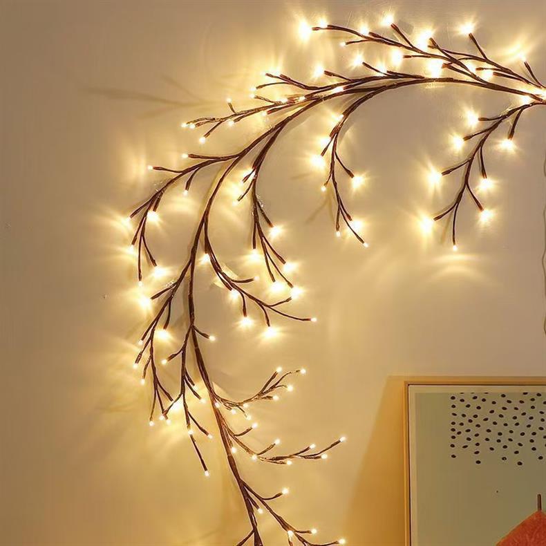 Willow Vine Fairy Lights — USB-Powered, 8 Modes, Remote & Timer, Bendable Branches