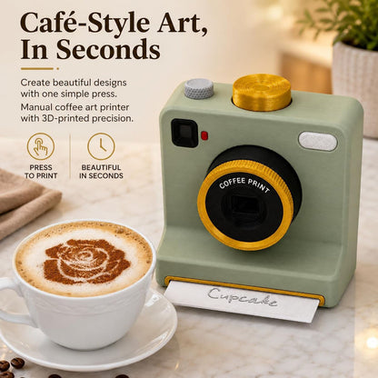 3D Latte Art Coffee Printer — One-Click Design Maker