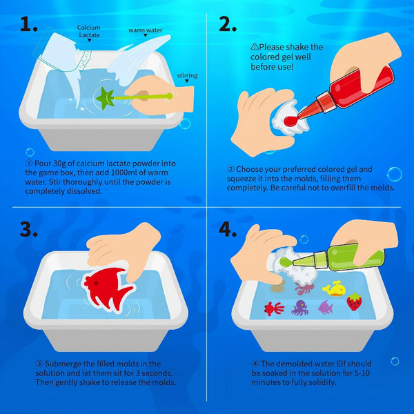 30Pcs DIY Kids Colorful Magic Water Elf Kit