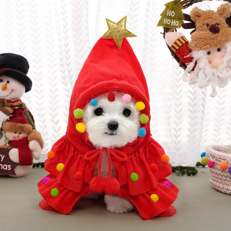 Pet Christmas Tree Cape Costume