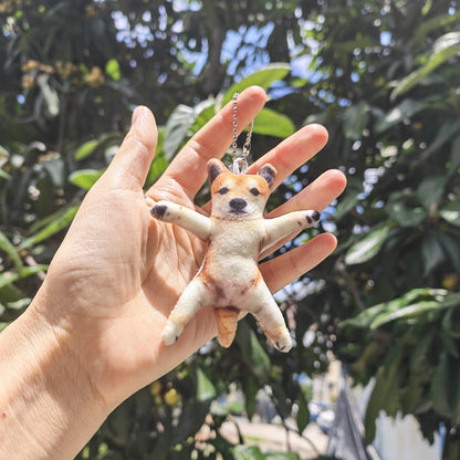 Cute Shiba Inu Plush Doll Keychain