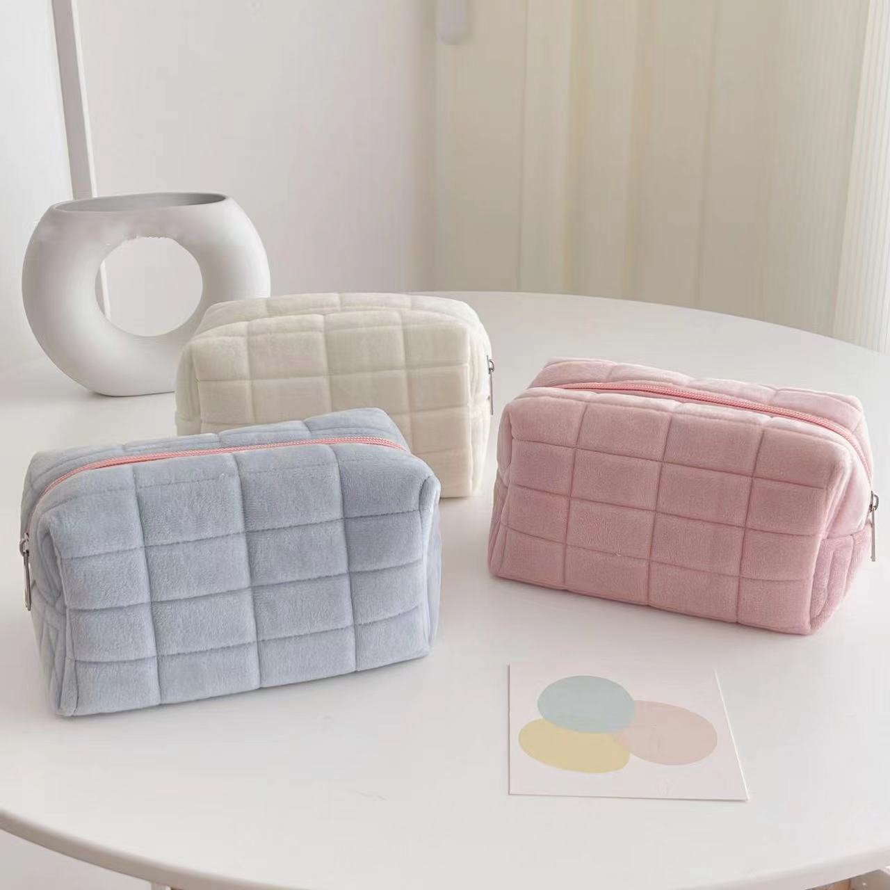 Suede Cosmetic Bag