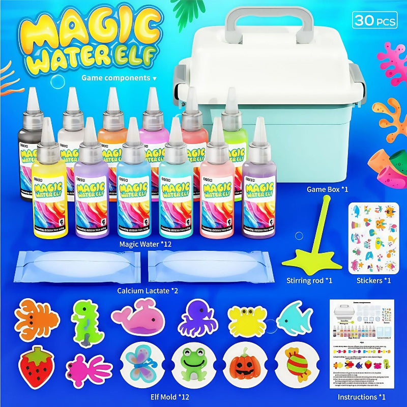 30Pcs DIY Kids Colorful Magic Water Elf Kit