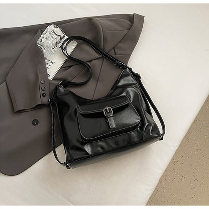 Large Capacity Soft Leather Backpack – Convertible Shoulder & Crossbody Bag