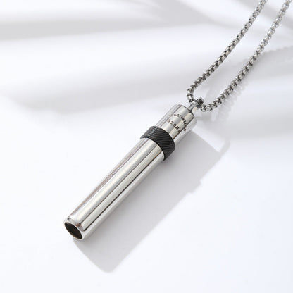 528Hz Rotating Breathing Necklace – Stainless Steel Meditation Pendant for Relaxation