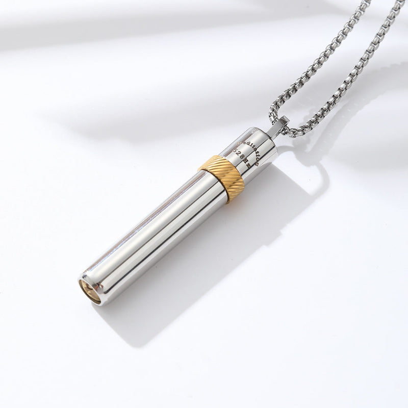 528Hz Rotating Breathing Necklace – Stainless Steel Meditation Pendant for Relaxation