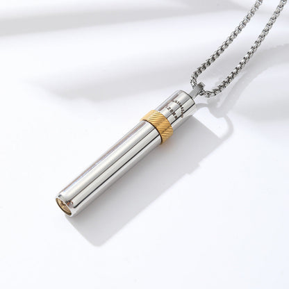 528Hz Rotating Breathing Necklace – Stainless Steel Meditation Pendant for Relaxation