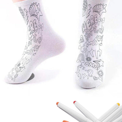 Children's DIY Coloring Socks