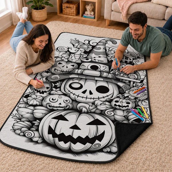 DIY Coloring Blanket Kit with Fabric Markers