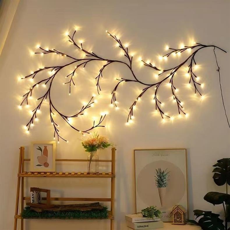 Willow Vine Fairy Lights — USB-Powered, 8 Modes, Remote & Timer, Bendable Branches