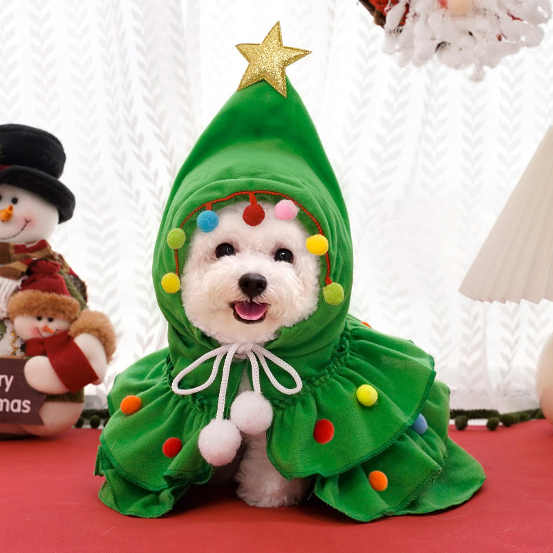 Pet Christmas Tree Cape Costume