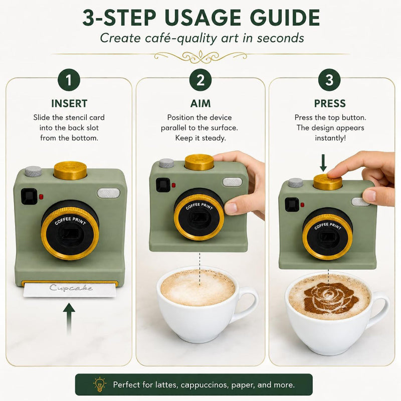 3D Latte Art Coffee Printer — One-Click Design Maker