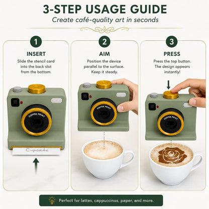 3D Latte Art Coffee Printer — One-Click Design Maker