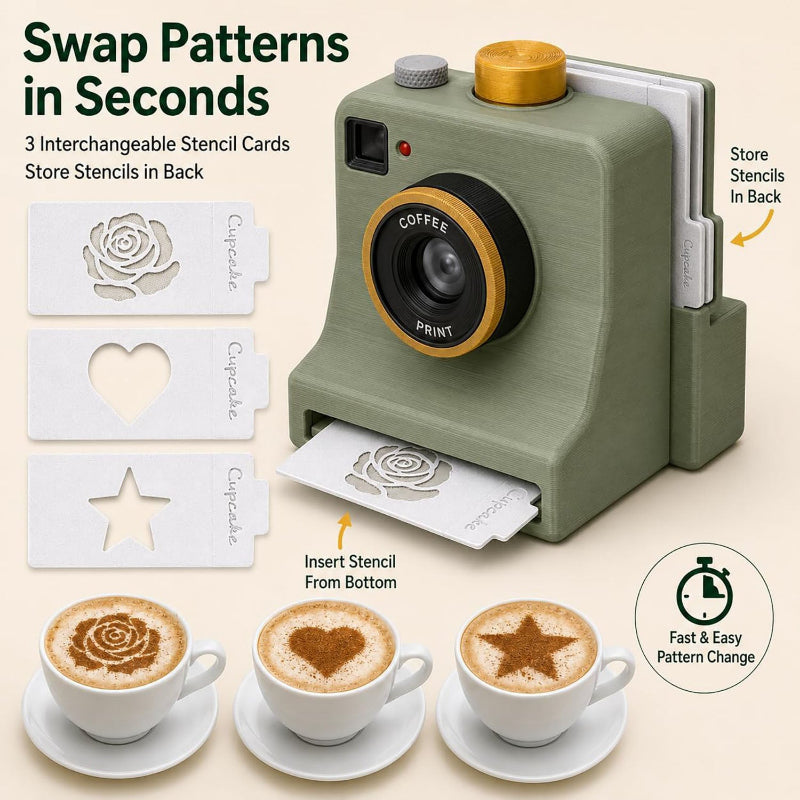 3D Latte Art Coffee Printer — One-Click Design Maker