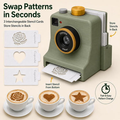 3D Latte Art Coffee Printer — One-Click Design Maker