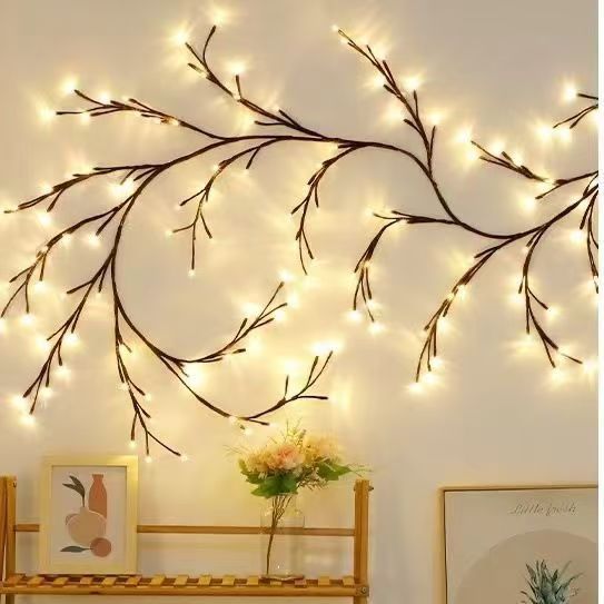 Willow Vine Fairy Lights — USB-Powered, 8 Modes, Remote & Timer, Bendable Branches