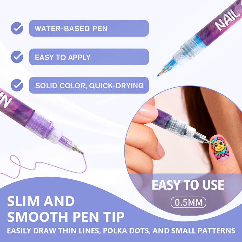 12 Colors Nail Art Pen Set