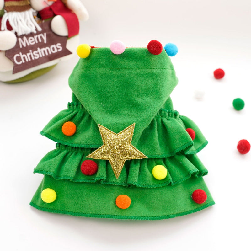 Pet Christmas Tree Cape Costume