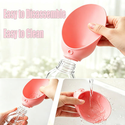 Foldable water dispenser for outdoor pets