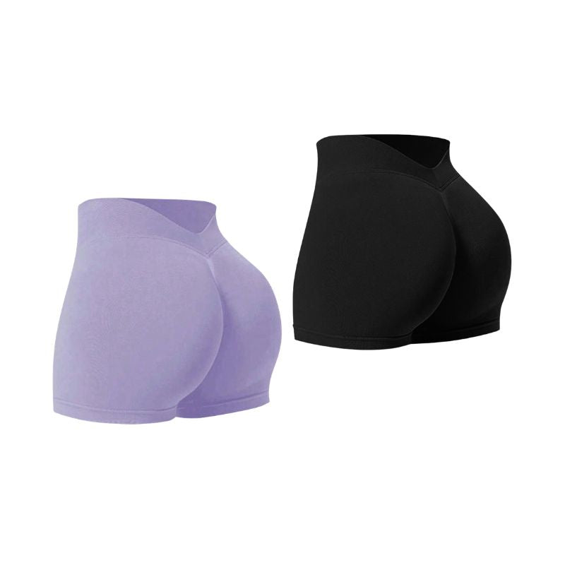 V-Waist High Waist Yoga Shorts for Women
