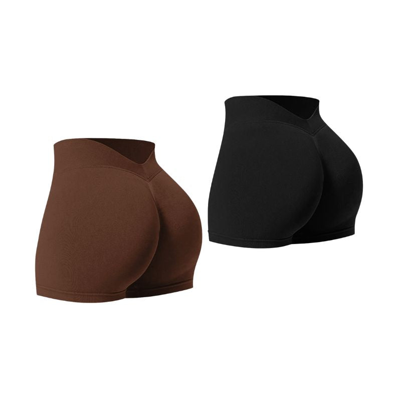 V-Waist High Waist Yoga Shorts for Women
