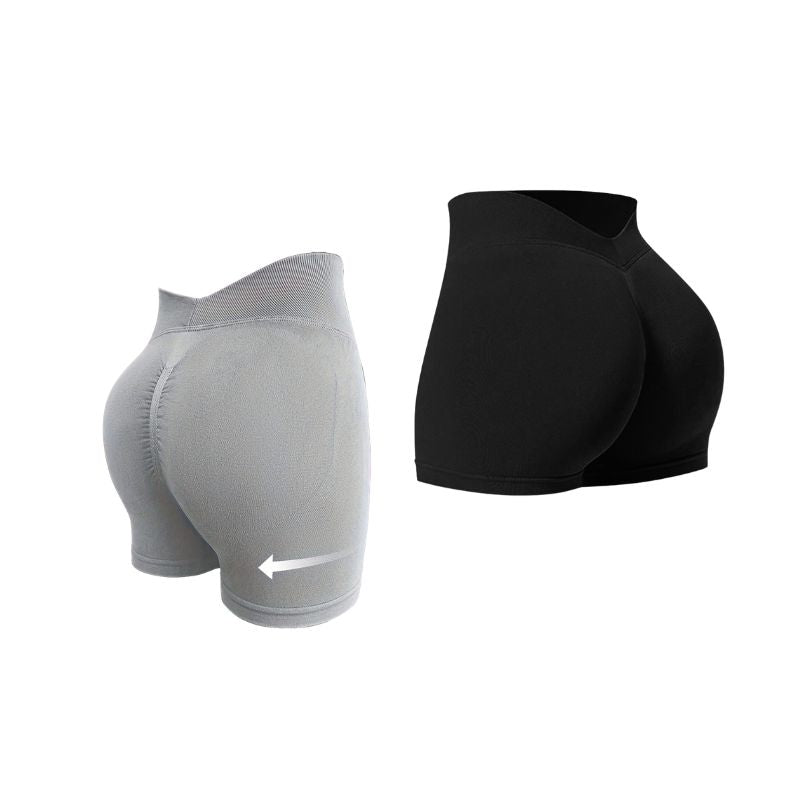 V-Waist High Waist Yoga Shorts for Women