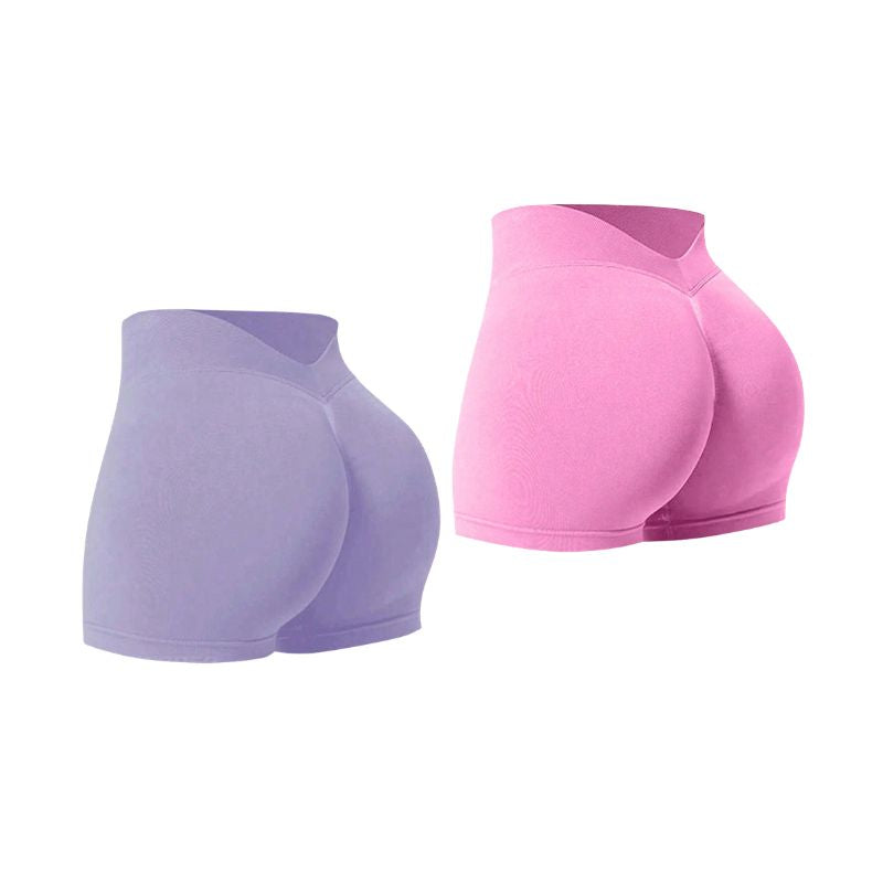 V-Waist High Waist Yoga Shorts for Women
