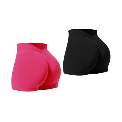 V-Waist High Waist Yoga Shorts for Women