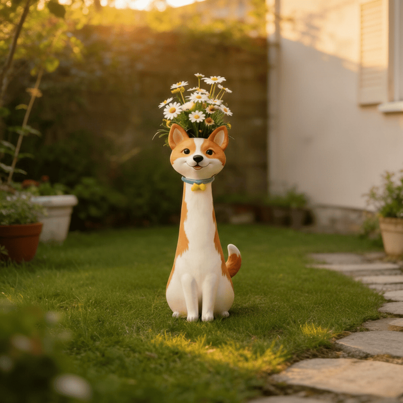 Handmade Quirky Dog-shaped Vase
