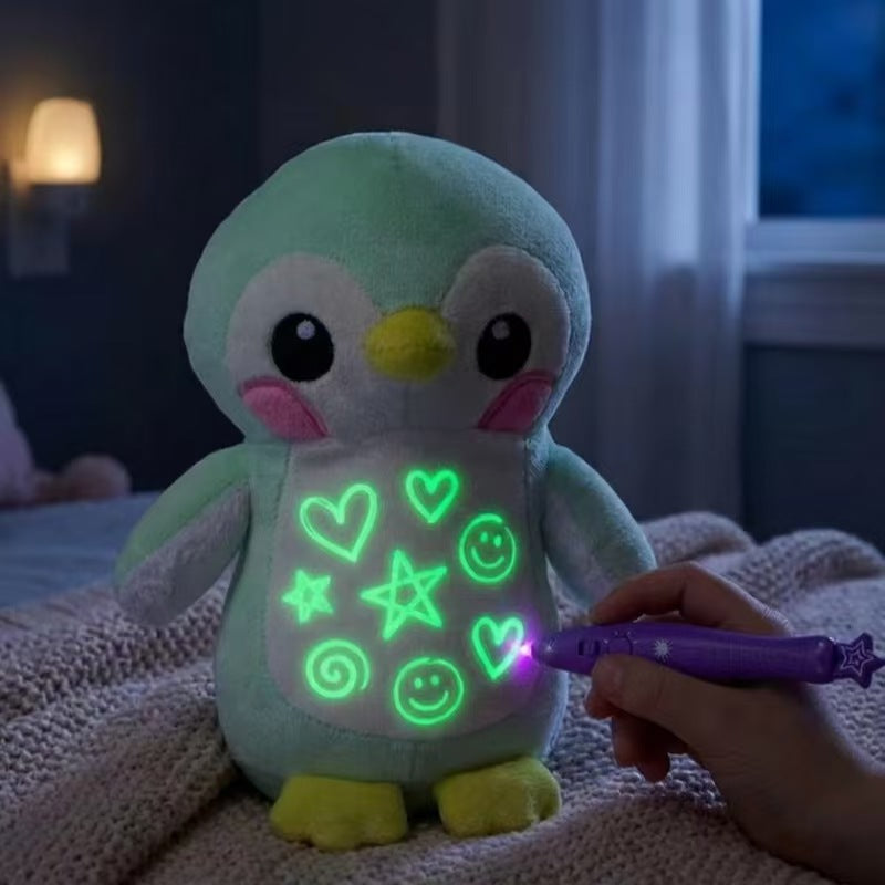 Glow-in-the-Dark Plush Toy with Light Pen – Draw & Glow