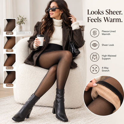 Fleece Lined Tights for Women