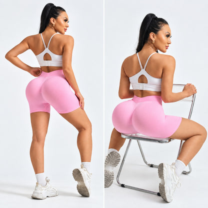 V-Waist High Waist Yoga Shorts for Women