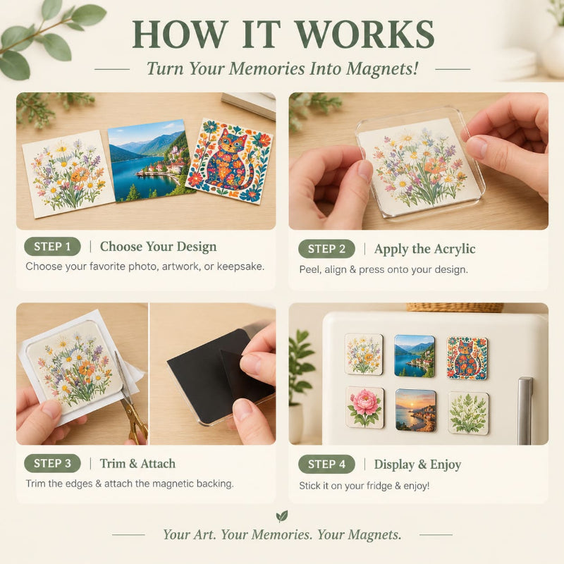 Make Your Own Fridge Magnets – DIY Acrylic Magnet Kit